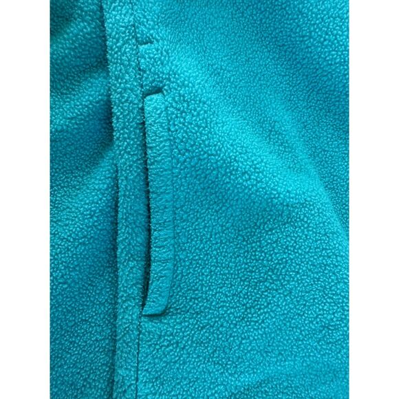 90s Vintage Nordstrom Teal Oversized Fleece Pullover 3/4 Zip Sweatshirt size XS - Picture 4 of 7